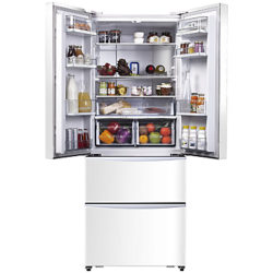 Hoover HMN7182 4-Door American Style Fridge Freezer, A+ Energy Rating, 70cm Wide White